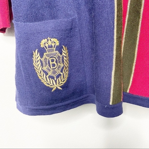 Bleyle sweater tunic dress wool Medium vintage crest long sleeve - Picture 2 of 8